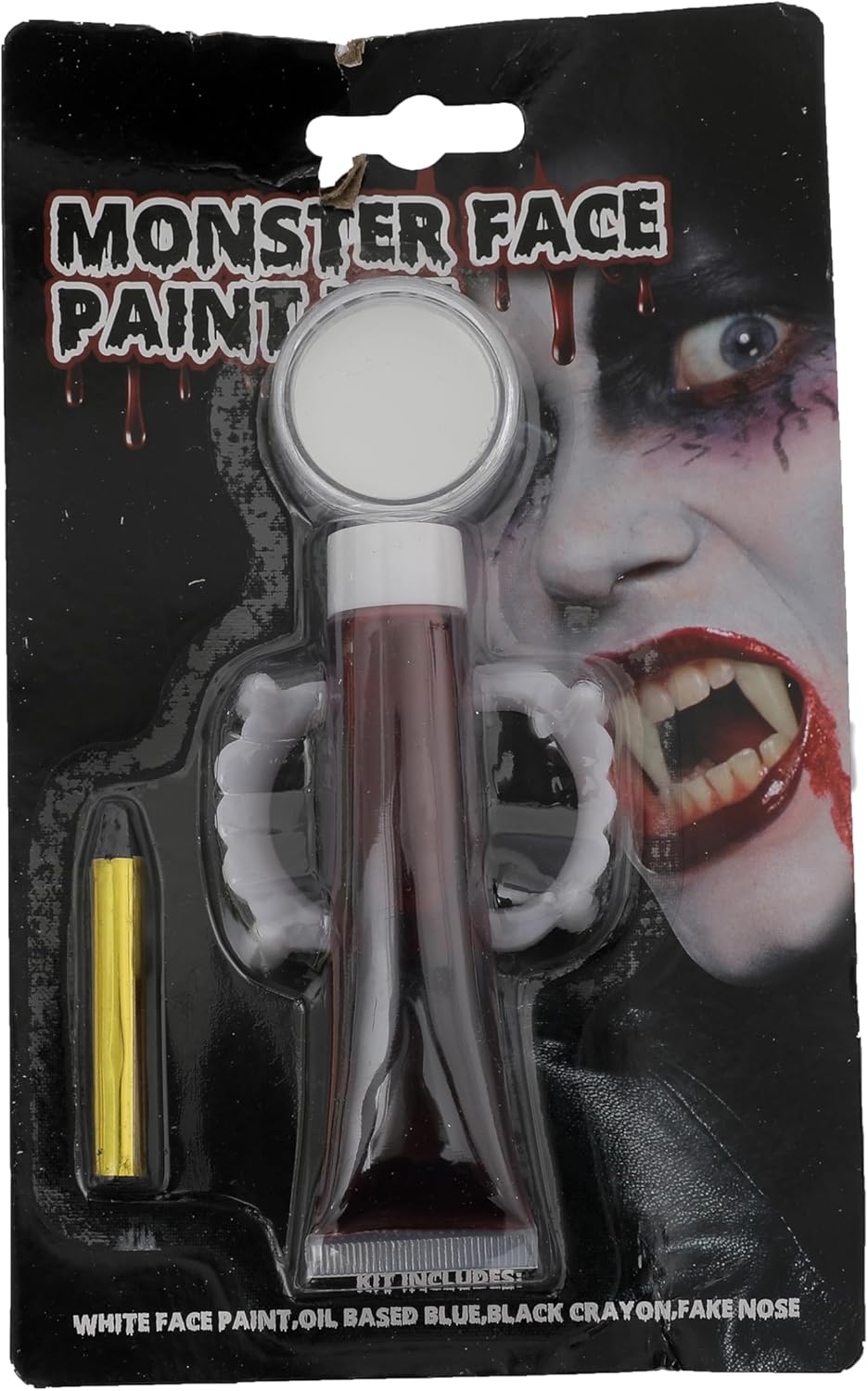 Yanek Scary Vampire Fangs with Blood Drip Fake Teeth