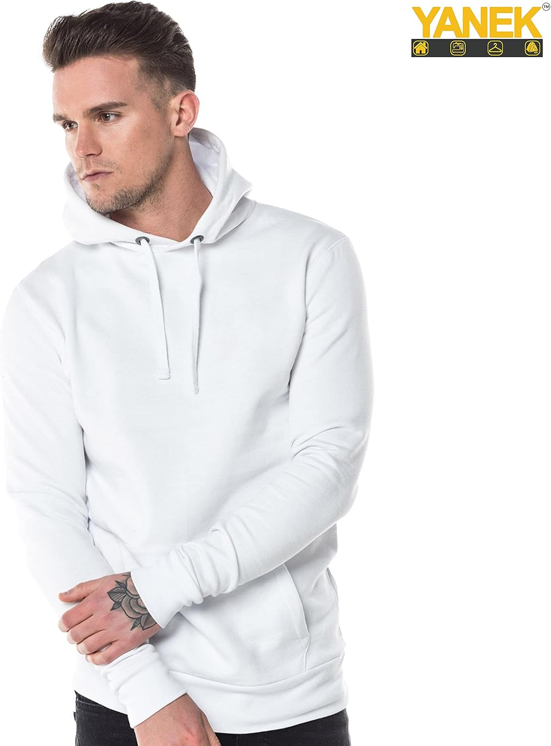 YANEK Casual Plain Hoodie | Sweatshirt | Solid Colors | With Kangaroo Pocket | Unisex