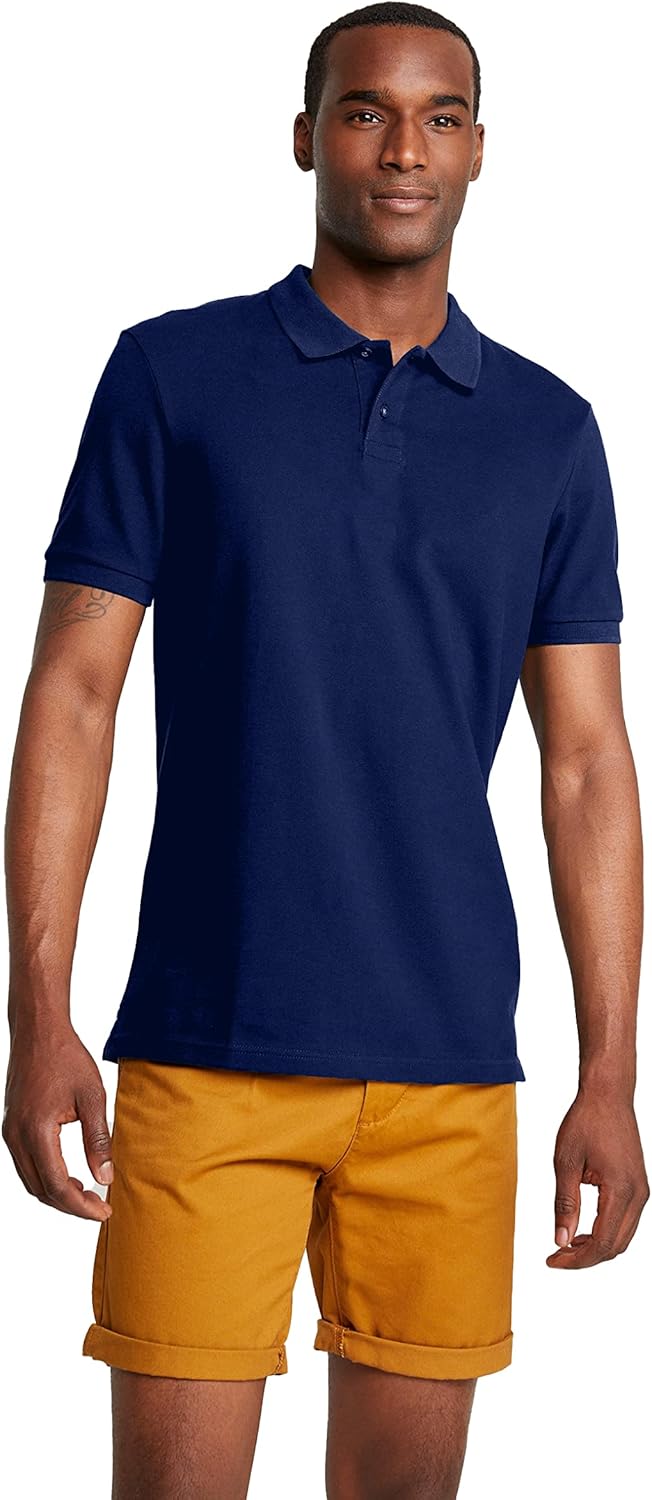YANEK Men’s Polo Shirt – Cotton Blend Regular Fit Short Sleeve | Button-Down Collar | Breathable for Golf, Tennis, Work & Casual | Wholesale Polo Shirts UAE