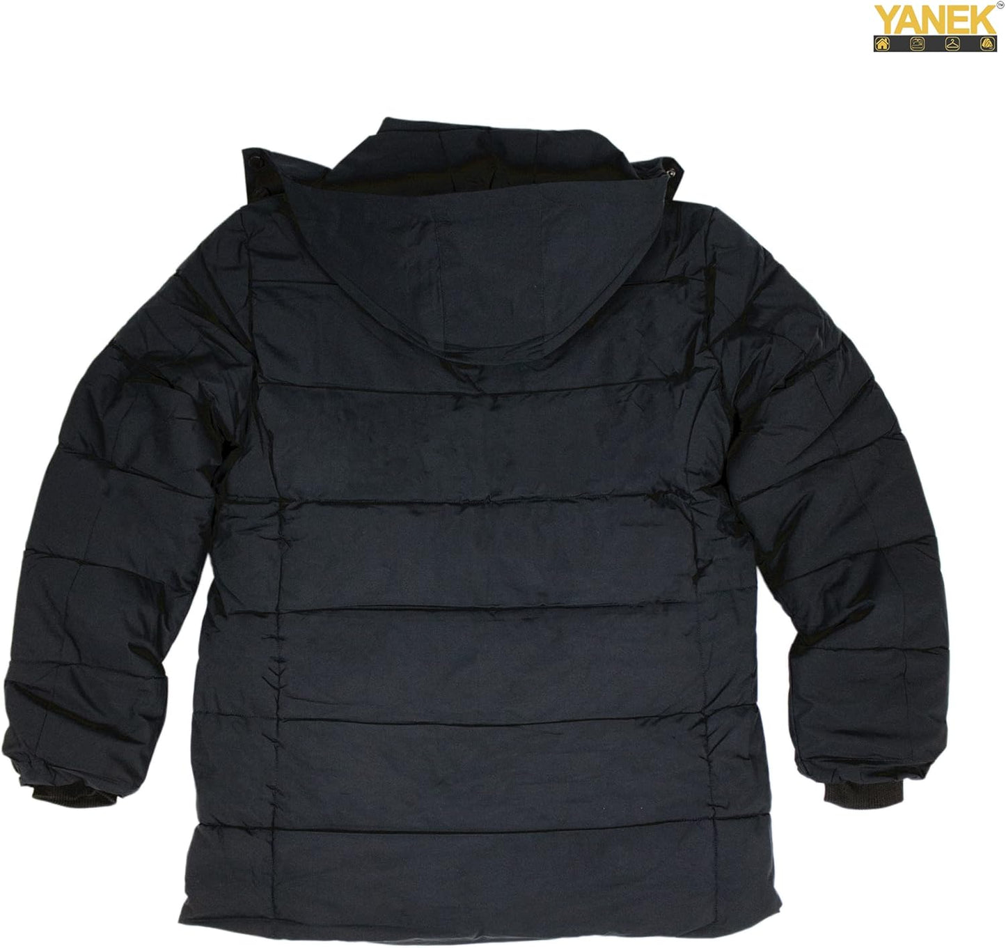 Men’s Insulated Puff Jacket with Detachable Hoodie – Water Resistant Winter Jacket with Zipper & Button Closure | Wholesale Jackets UAE.