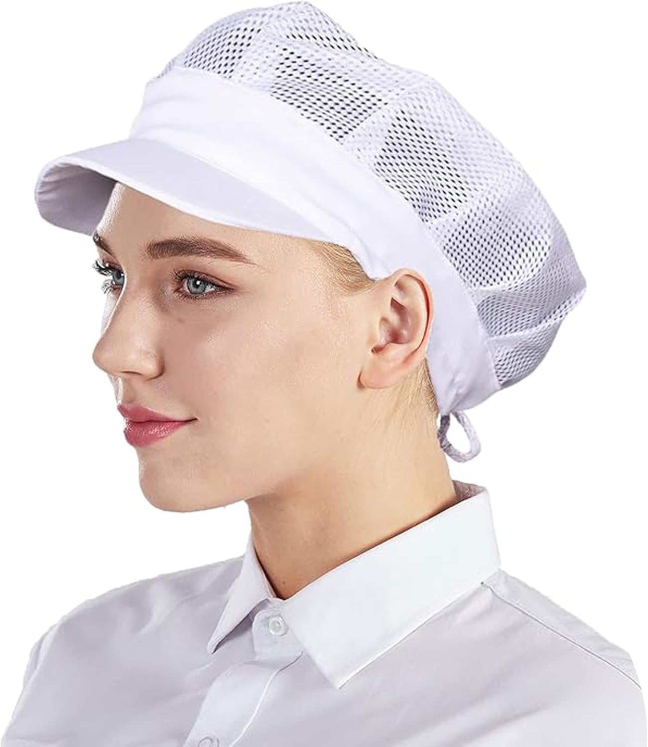 Yanek Professional Chef Hat with Visor – Adjustable and Lightweight Kitchen Cap for Men and Women – Ideal for Culinary Professionals, Home Cooks, Bakers, Restaurant Staff, Outdoor Catering Events