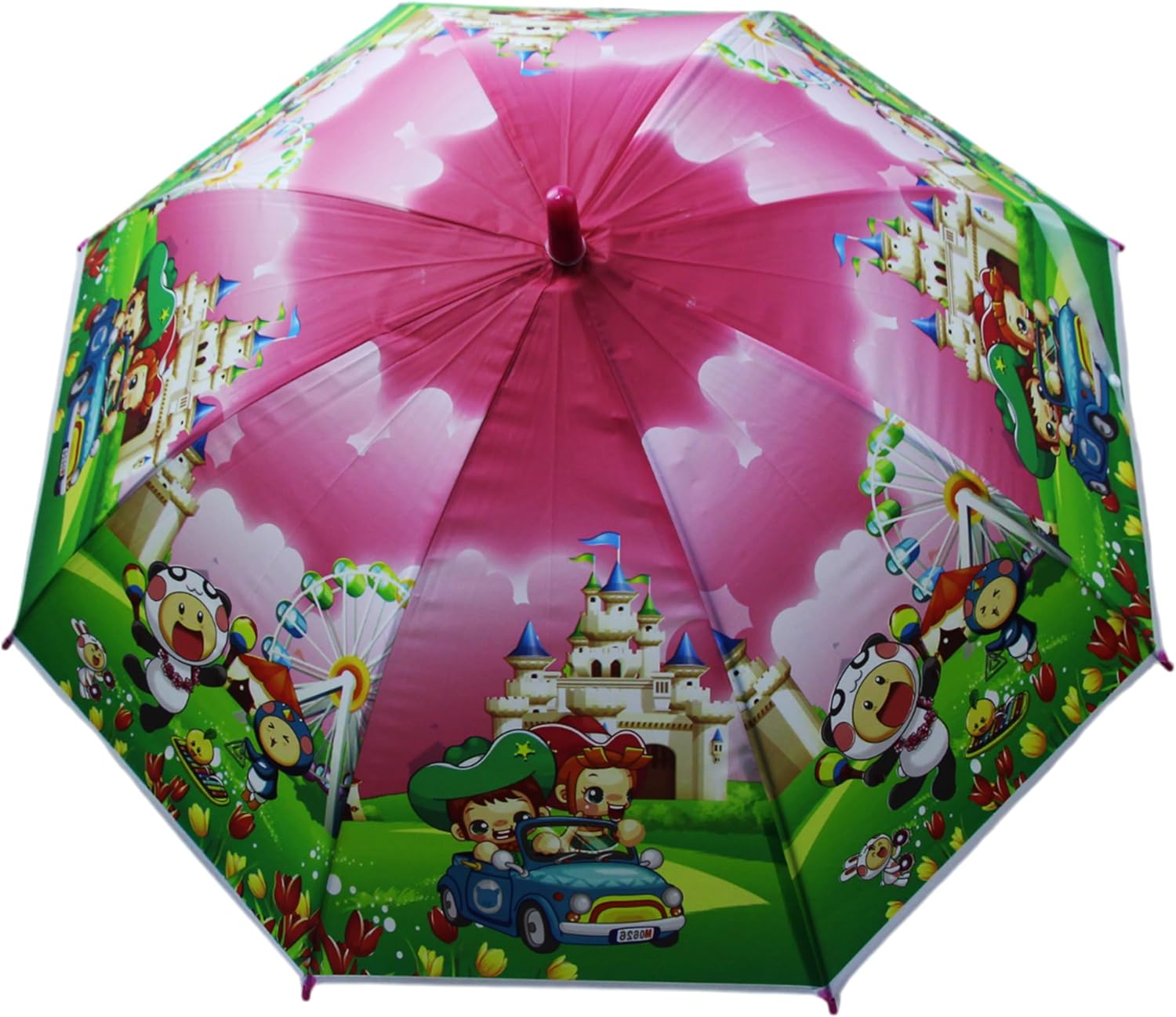 YANEK Kids Umbrella Auto Opened with an Easy Grip Handle - Automatic Folding Umbrella, Travel Umbrella, Waterproof Portable Umbrella for Kids (Pack of 1, ASSORTED COLOR)