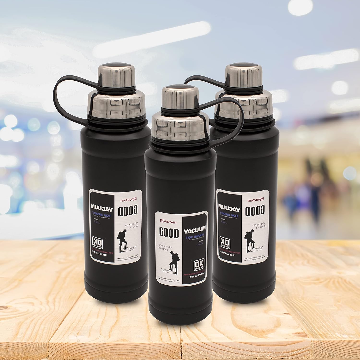 YANEK Sports Water Bottle 1L – Stainless Steel Vacuum Insulated | Leakproof & Eco-Friendly | For Gym, Outdoor, Hiking & Sports | Wholesale Sports Goods UAE
