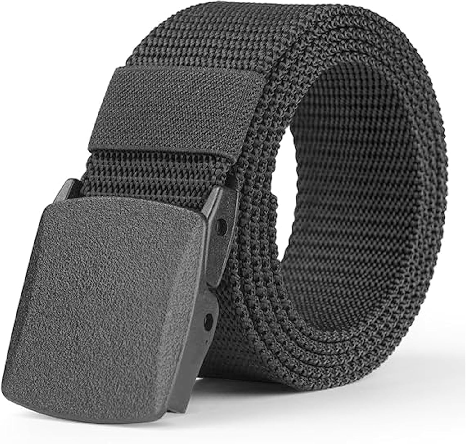 Yanek Men's Adjustable Work Belt Durable Nylon Canvas Metal-Free Buckle Effortless Airport Screening Ideal for Golf Travel Casual Wear Everyday Comfort Versatile Belt Design Easy Fit