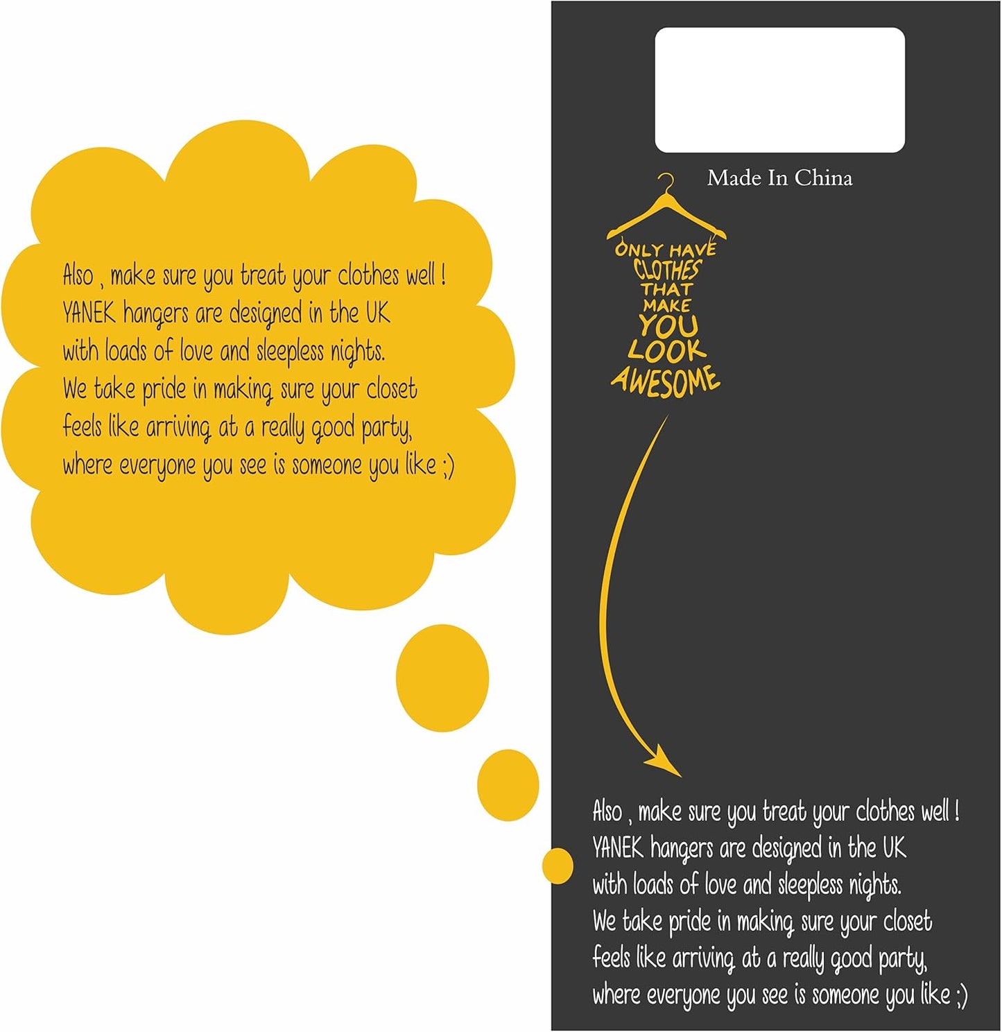 YANEK Pants & Skirt Hangers | With Adjustable Metal Clips | Space Saving (3, 12 Inch).