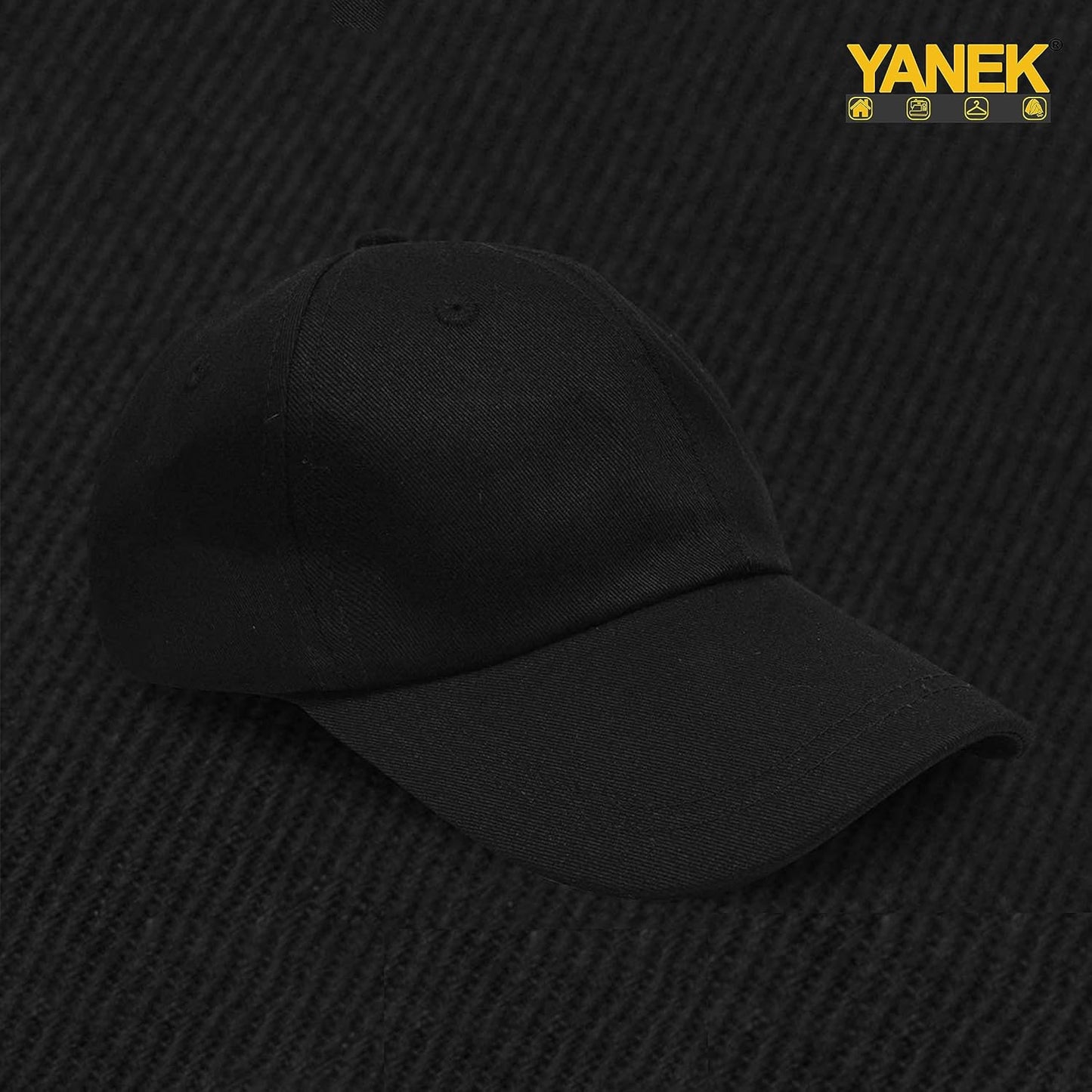 YANEK Plain Baseball Cap – Cotton Adjustable Dad Hat with Velcro | Classic Sports Cap for Men & Women | Wholesale Caps UAE