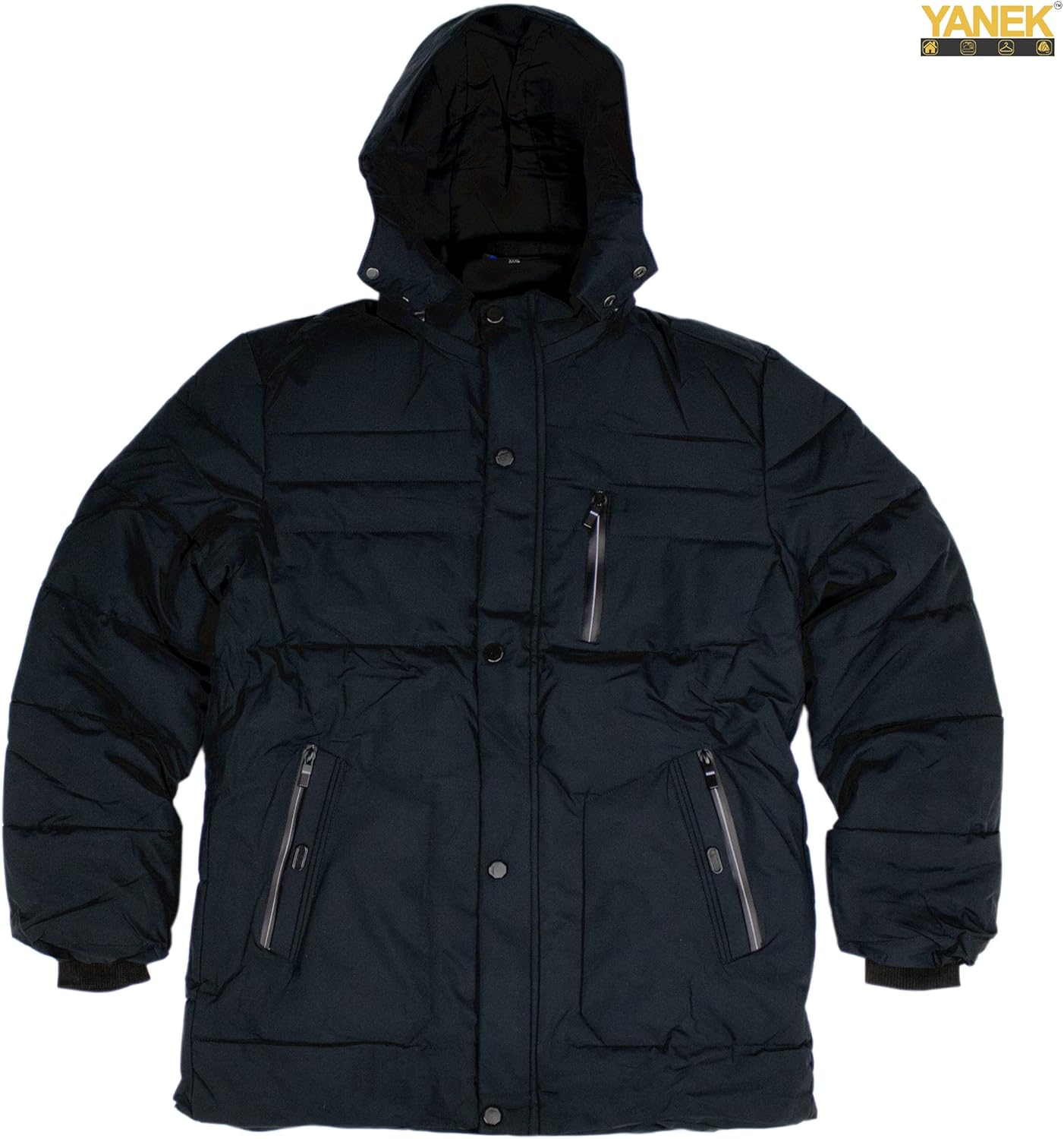 Men’s Insulated Puff Jacket with Detachable Hoodie – Water Resistant Winter Jacket with Zipper & Button Closure | Wholesale Jackets UAE.