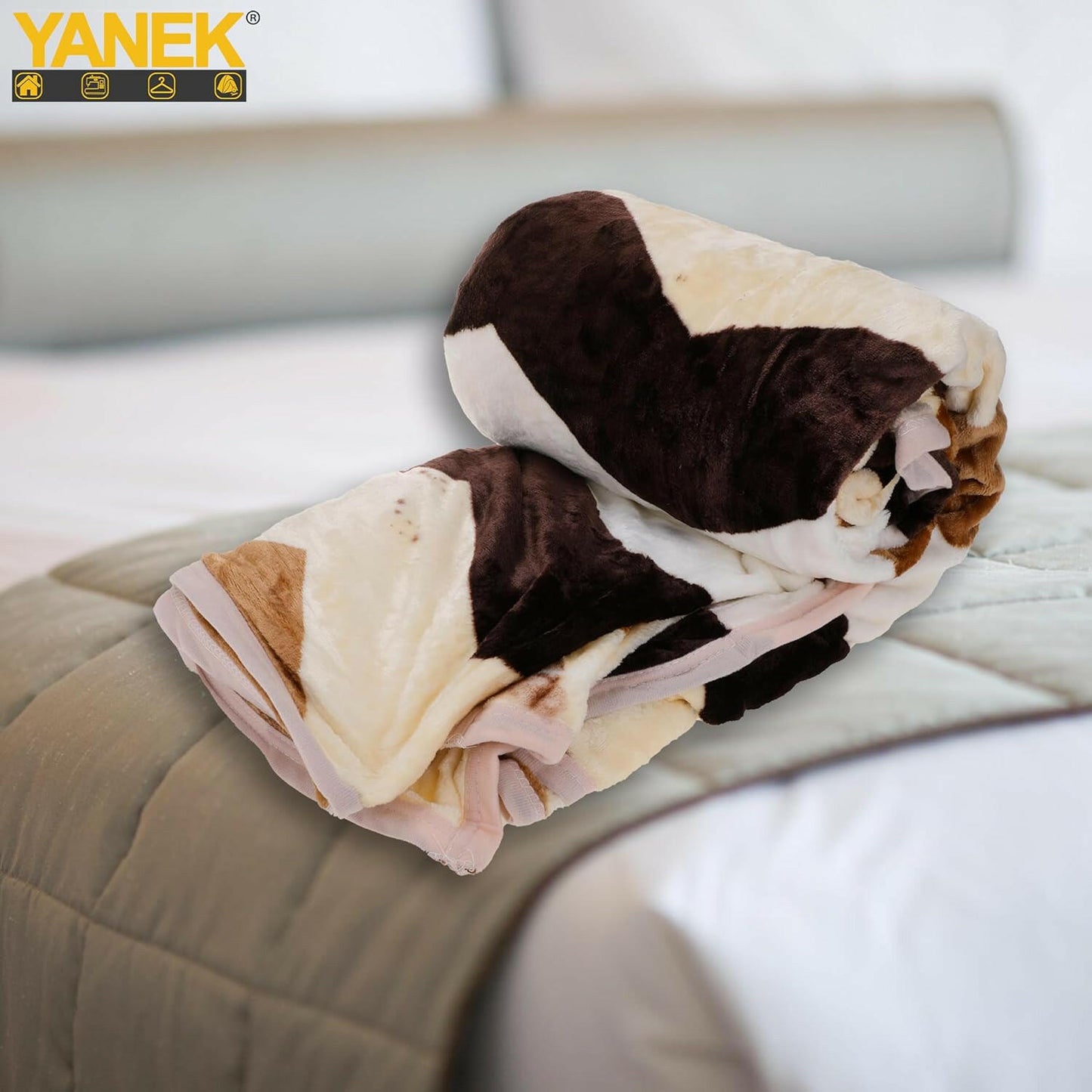 Yanek Fleece Blanket - Ultra Soft Microfiber Luxury Blanket for Couch, Sofa, Bed, Chair, and Travel (150 x 200, Plain-MixColor).