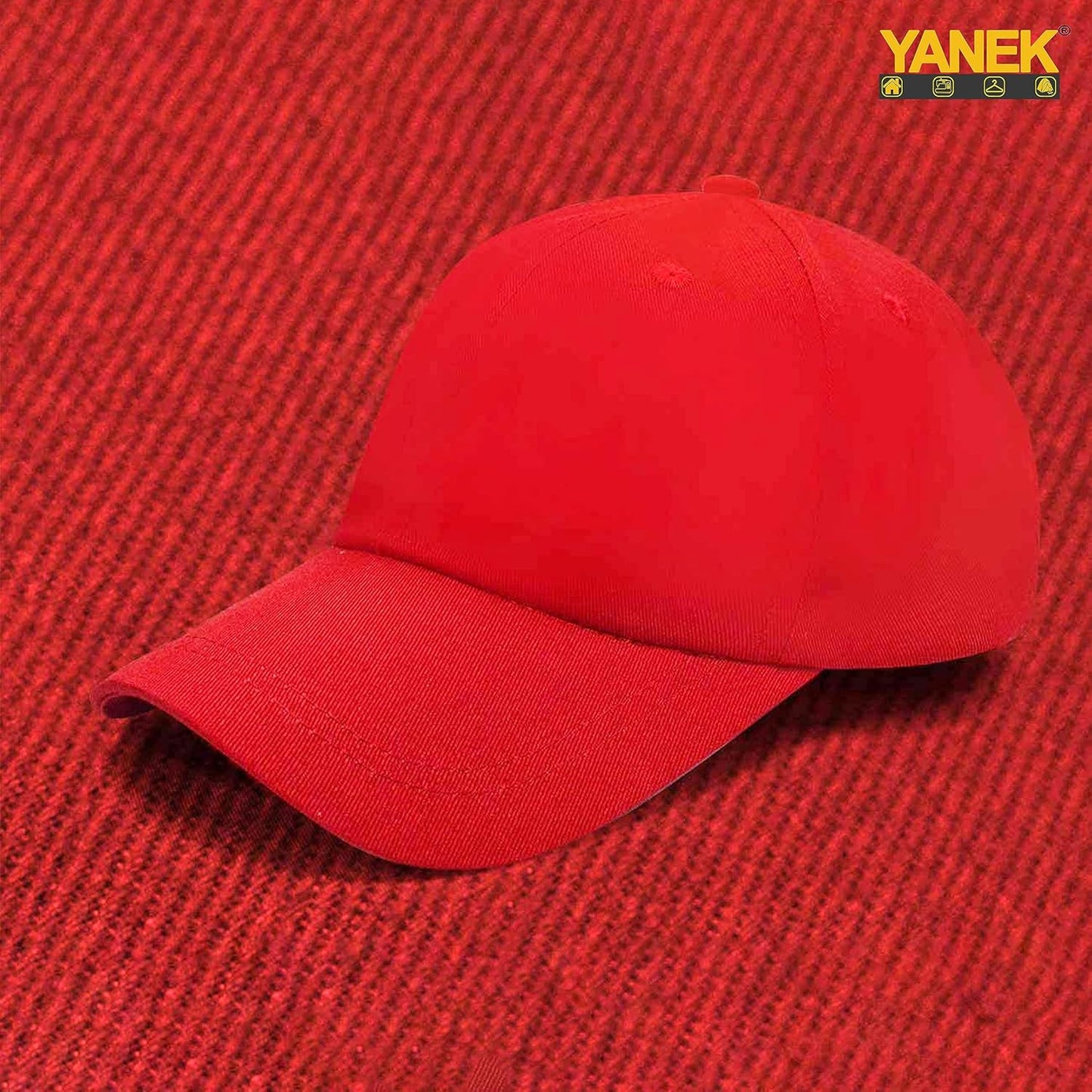 YANEK Plain Baseball Cap – Cotton Adjustable Dad Hat with Velcro | Classic Sports Cap for Men & Women | Wholesale Caps UAE