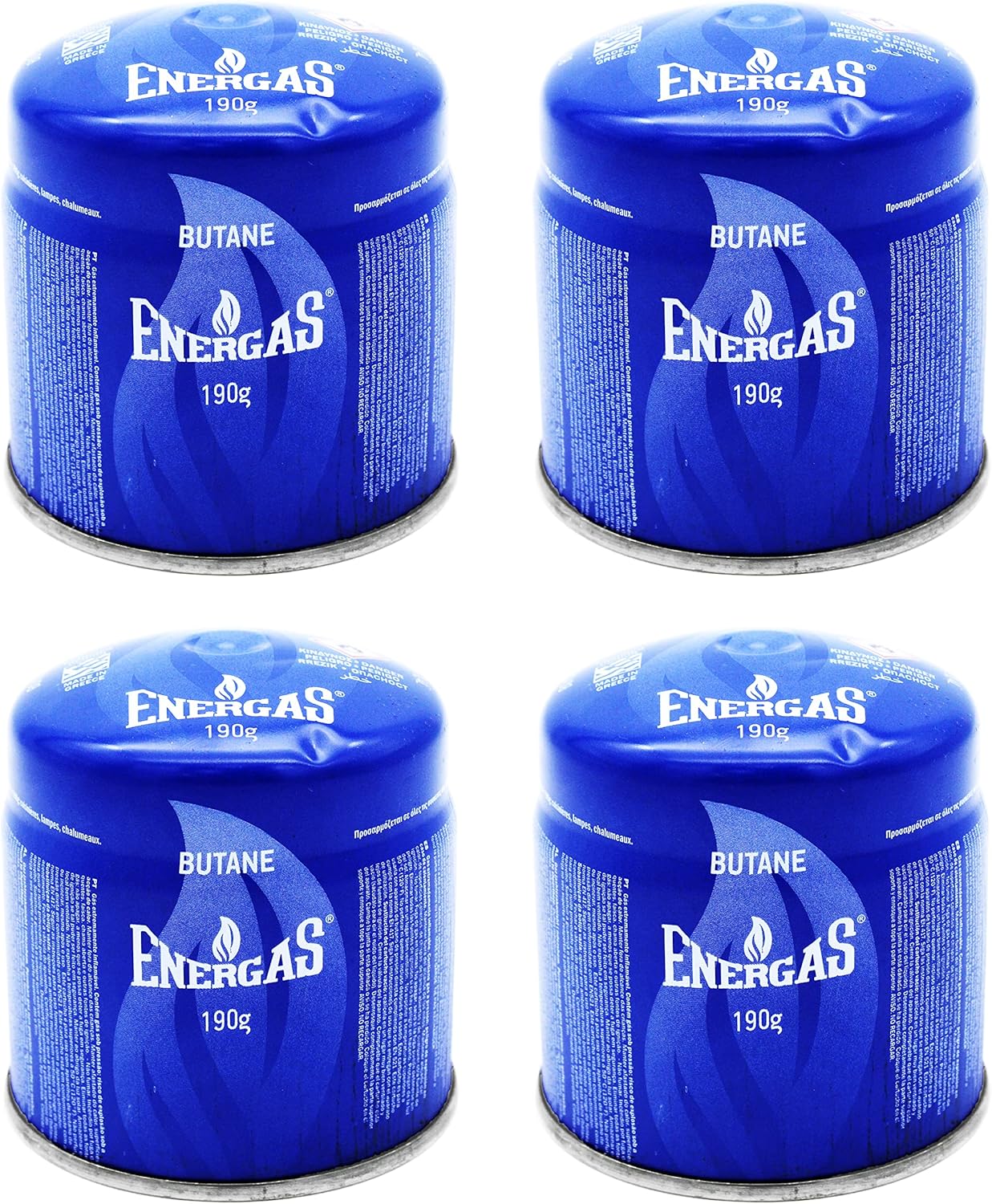 YANEK Butane Gas Cartridge – Pack of 4 (190g) | For Camping Stoves, Lamps & Soldering Torches | Wholesale BBQ Grills & Fuel UAE