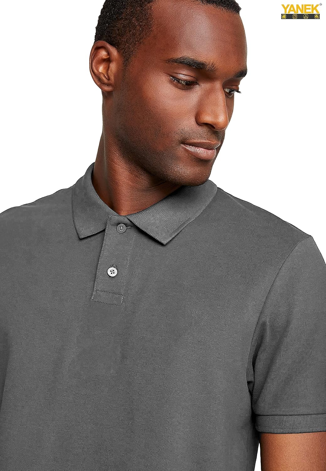 YANEK Men’s Polo Shirt – Cotton Blend Regular Fit Short Sleeve | Button-Down Collar | Breathable for Golf, Tennis, Work & Casual | Wholesale Polo Shirts UAE