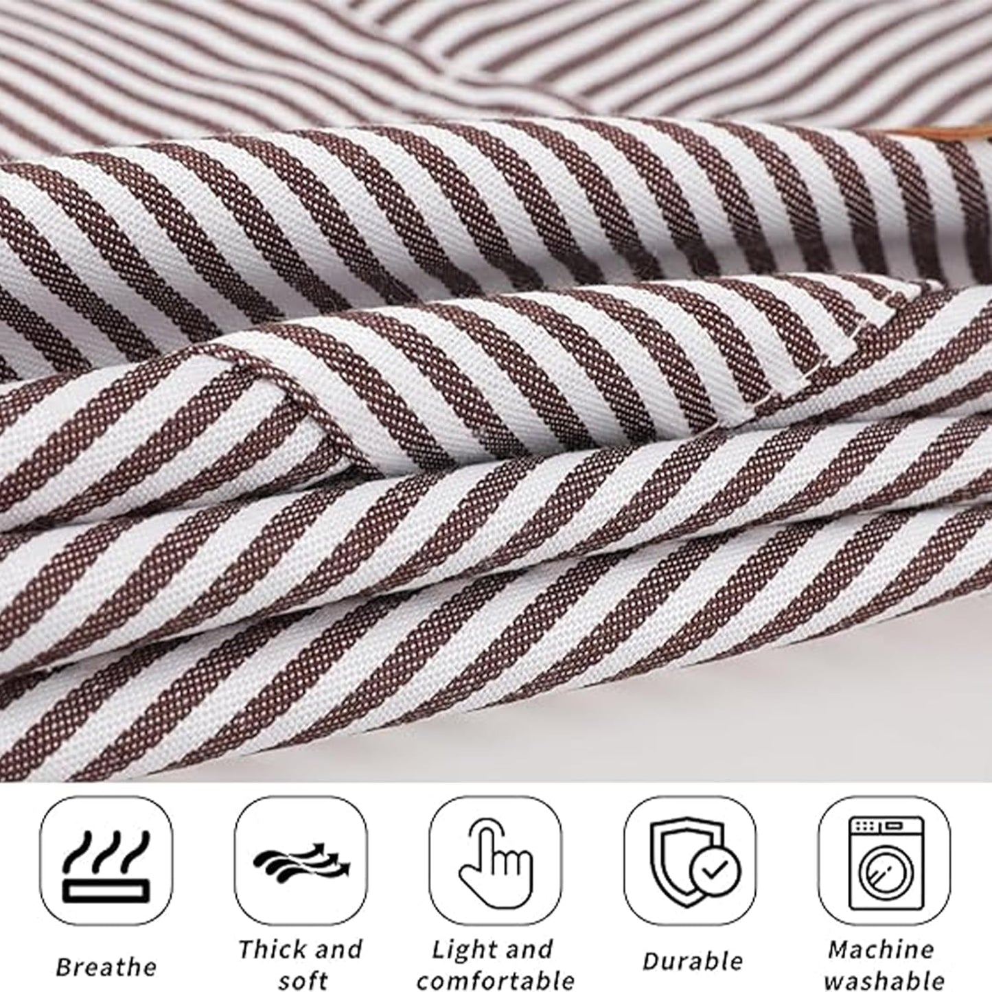 YANEK 2 Pack Kitchen Cooking Aprons for Men Women with 2 Pocket Adjustable Stripe Apron for Home Kitchen, BBQ Restaurant, Chef Apron, Cooking Apron, Baking Gardening