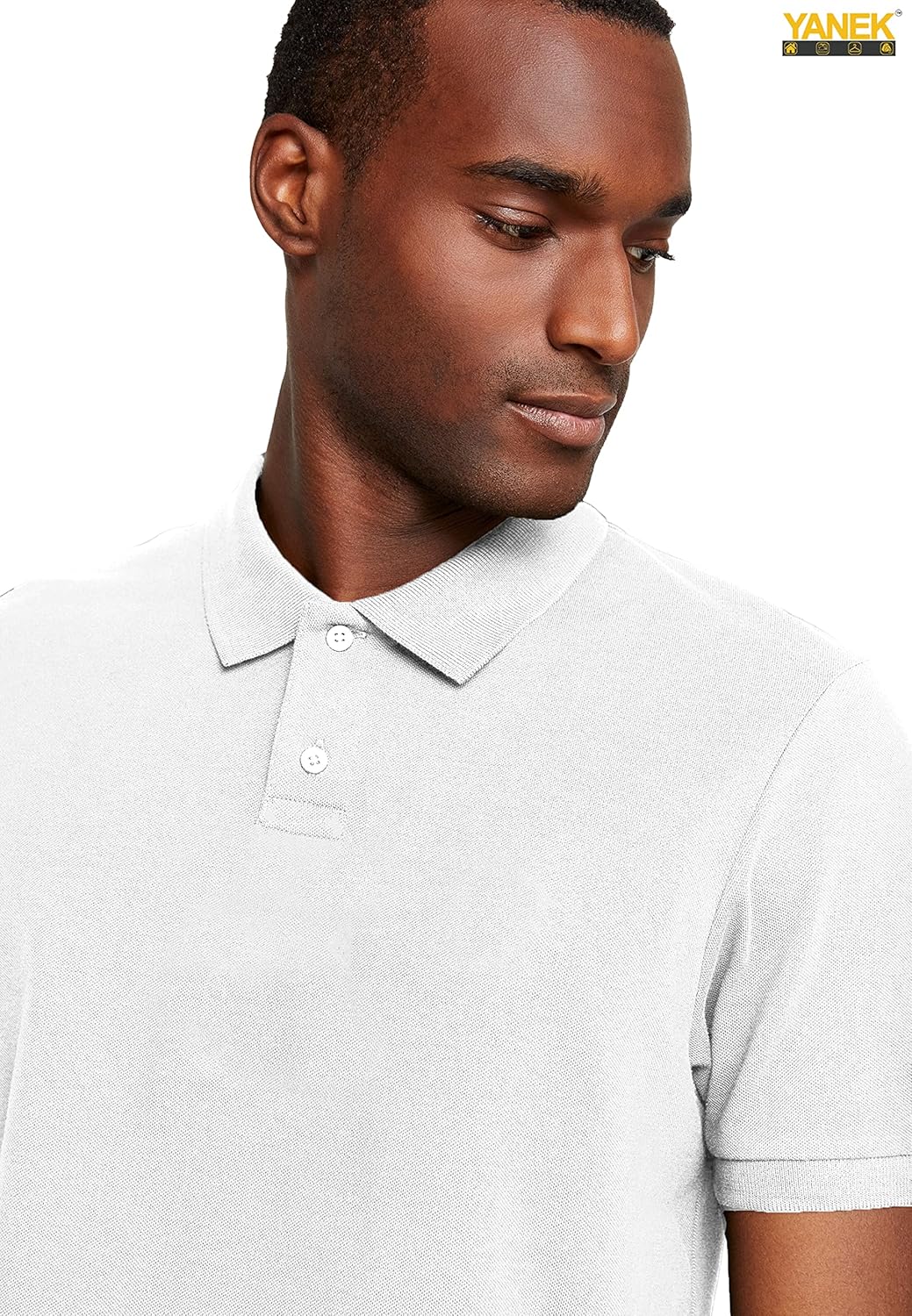 YANEK Men’s Polo Shirt – Cotton Blend Regular Fit Short Sleeve | Button-Down Collar | Breathable for Golf, Tennis, Work & Casual | Wholesale Polo Shirts UAE