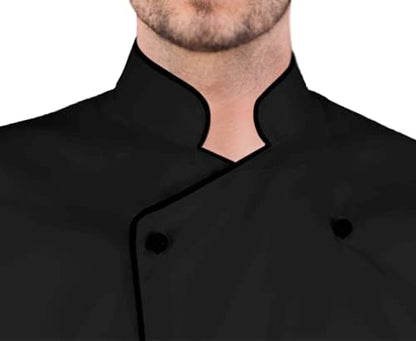 YANEK Men’s Chef Jacket – Breathable Poly-Cotton with Pearl Buttons | Durable & Soil-Resistant Kitchen Uniform | Wholesale Kitchen Uniforms UAE