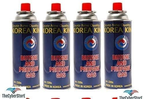 Butane Gas Cartridge – Pack of 4 | Portable Fuel for Camping Stoves, BBQ & Outdoor Cooking | Wholesale BBQ Grills & Fuel UAE.