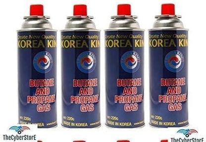 Butane Gas Cartridge – Pack of 4 | Portable Fuel for Camping Stoves, BBQ & Outdoor Cooking | Wholesale BBQ Grills & Fuel UAE.