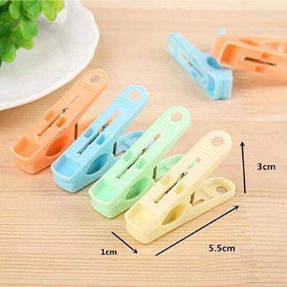 YANEK Plastic Windbreak Clips Fashion Clothes Pegs - 20 Pieces/ Set