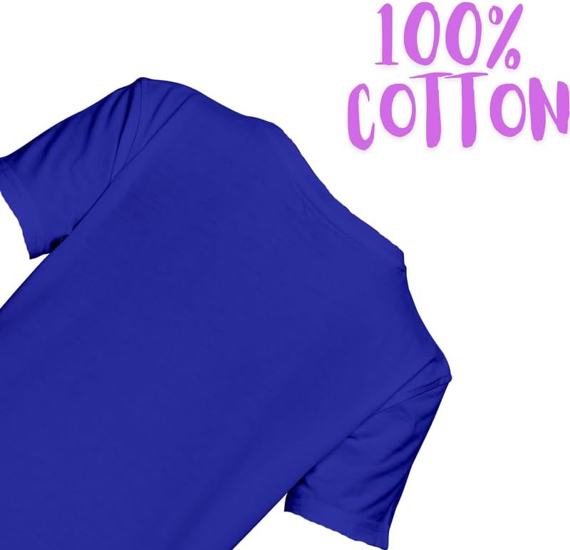 Yanek Cotton Short Sleeve Versatile Round Neck T-shirt for Boys and Girls - Plain, Perfect Comfortable Tee for School, Play, and Casual Wear