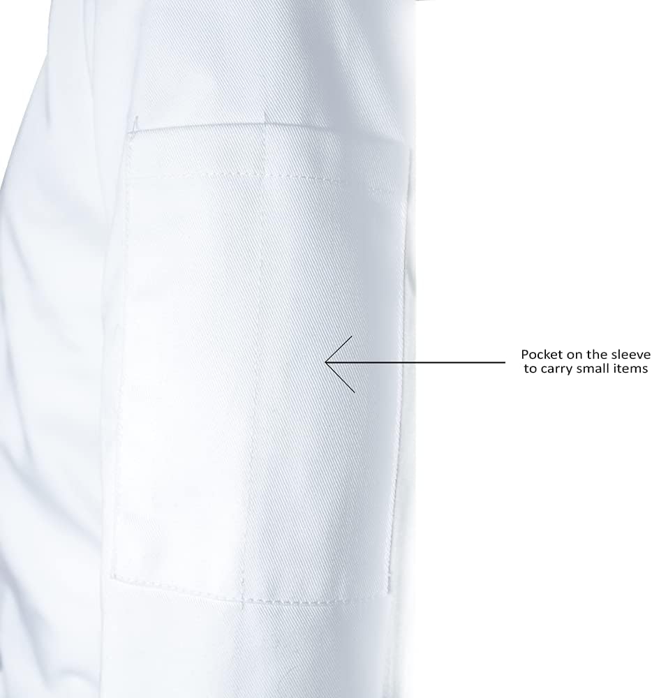 YANEK Men’s Chef Jacket – Breathable Poly-Cotton with Pearl Buttons | Durable & Soil-Resistant Kitchen Uniform | Wholesale Kitchen Uniforms UAE.