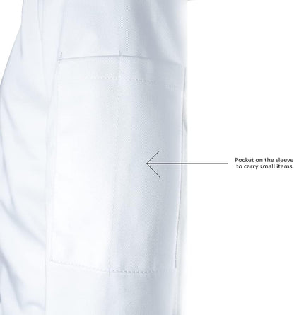 YANEK Men’s Chef Jacket – Breathable Poly-Cotton with Pearl Buttons | Durable & Soil-Resistant Kitchen Uniform | Wholesale Kitchen Uniforms UAE