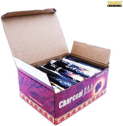 YANEK Magic Coal – 100 Pcs Charcoal Tablets (33mm) | For Shisha, Bakhour, BBQ & Outdoor Use | Wholesale BBQ Grills & Fuel UAE.