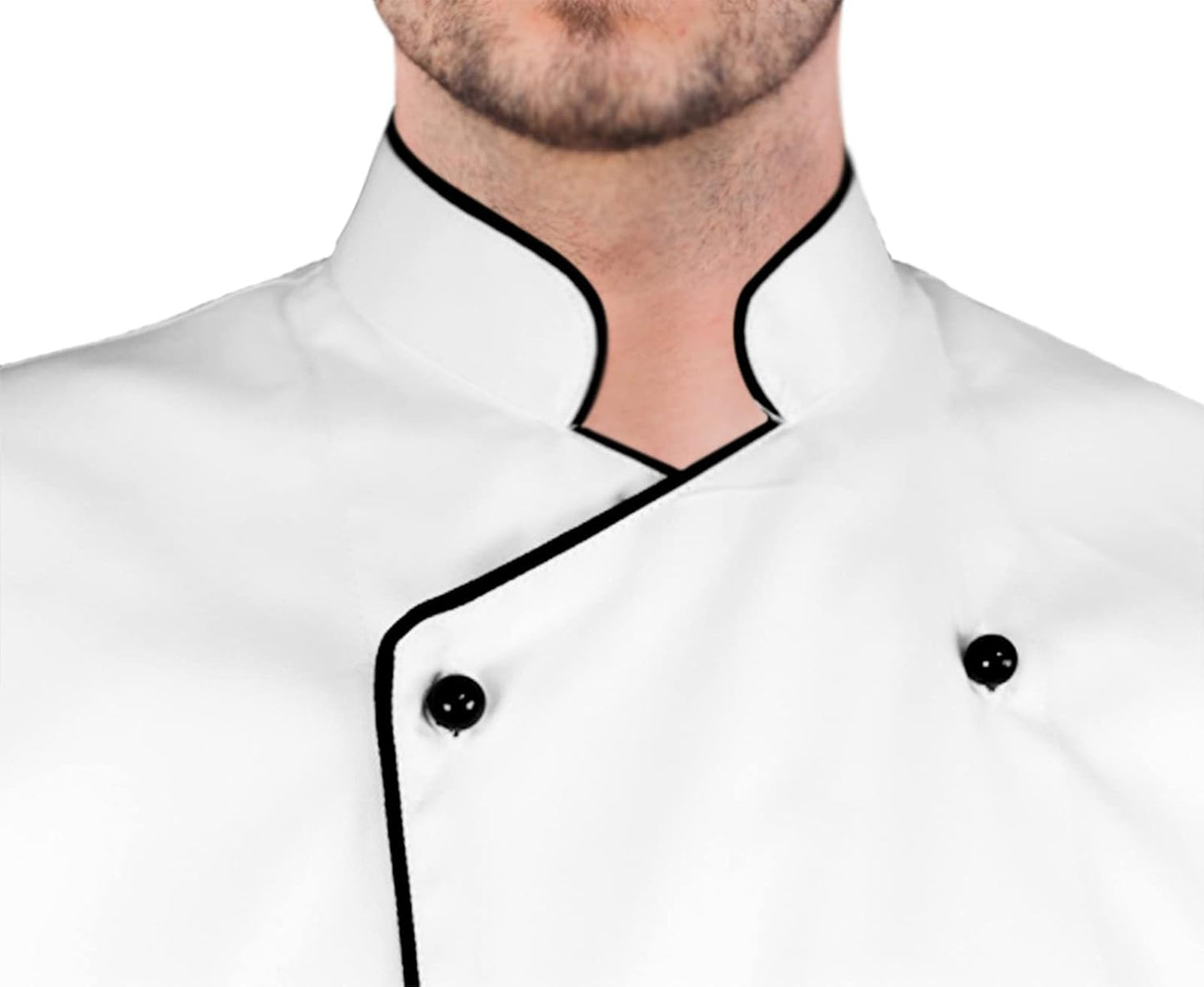 YANEK Men’s Chef Jacket – Breathable Poly-Cotton with Pearl Buttons | Durable & Soil-Resistant Kitchen Uniform | Wholesale Kitchen Uniforms UAE.