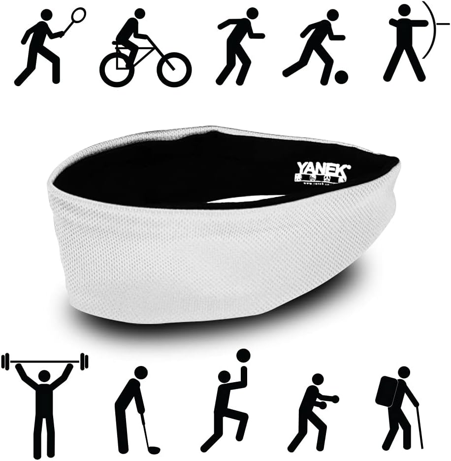 YANEK Headband – Unisex Sweatband with Anti-Odour & Non-Slip Grip | For Workout, Gym & Sports | Pack of 4 | Wholesale Sports Goods UAE.