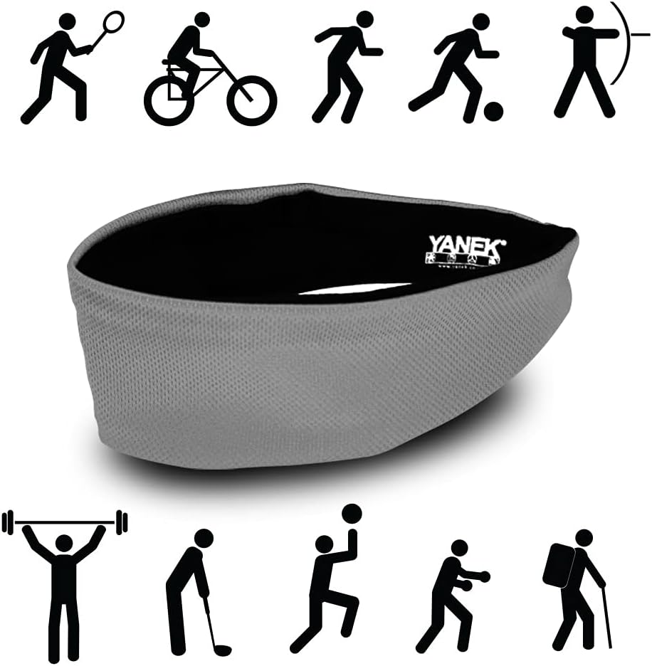 YANEK Headband – Unisex Sweatband with Anti-Odour & Non-Slip Grip | For Workout, Gym & Sports | Pack of 4 | Wholesale Sports Goods UAE.