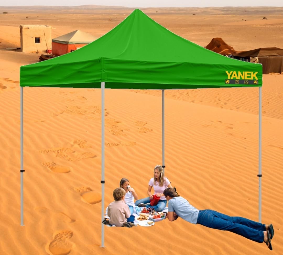 YANEK 3x3 Meter Gazebo Tent – Durable 600D Waterproof Cloth Outdoor Shelter, Foldable Pop-Up Canopy, Perfect for Parties, Events, Camping, and BBQs – Heavy-Duty Backyard Tent (Red)