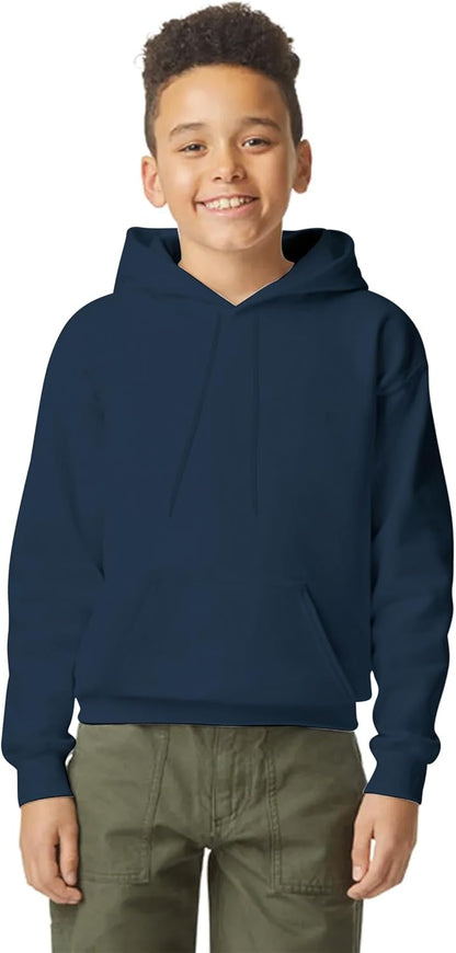 Yanek Plain Fleece Hoodie for Kids 300 GSM Soft & Cozy Warm Hooded for Boys & Girls,Outerwear,Ideal for School & Outdoor