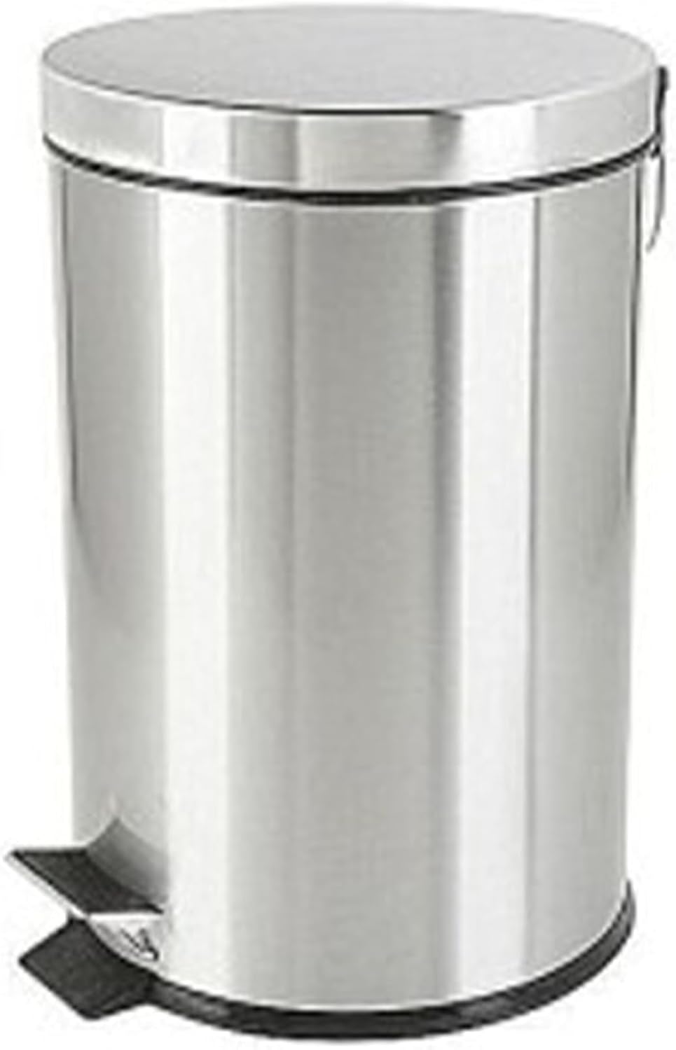 Yanek Stainless Steel Pedal Bin 5L - Compact Trash Can with Foot Pedal for Bathroom, Kitchen, Office, and Home Use - Durable, perfect for small trash items