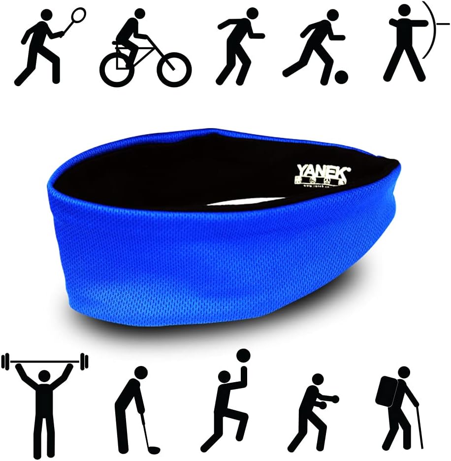 YANEK Headband – Unisex Sweatband with Anti-Odour & Non-Slip Grip | For Workout, Gym & Sports | Pack of 4 | Wholesale Sports Goods UAE.