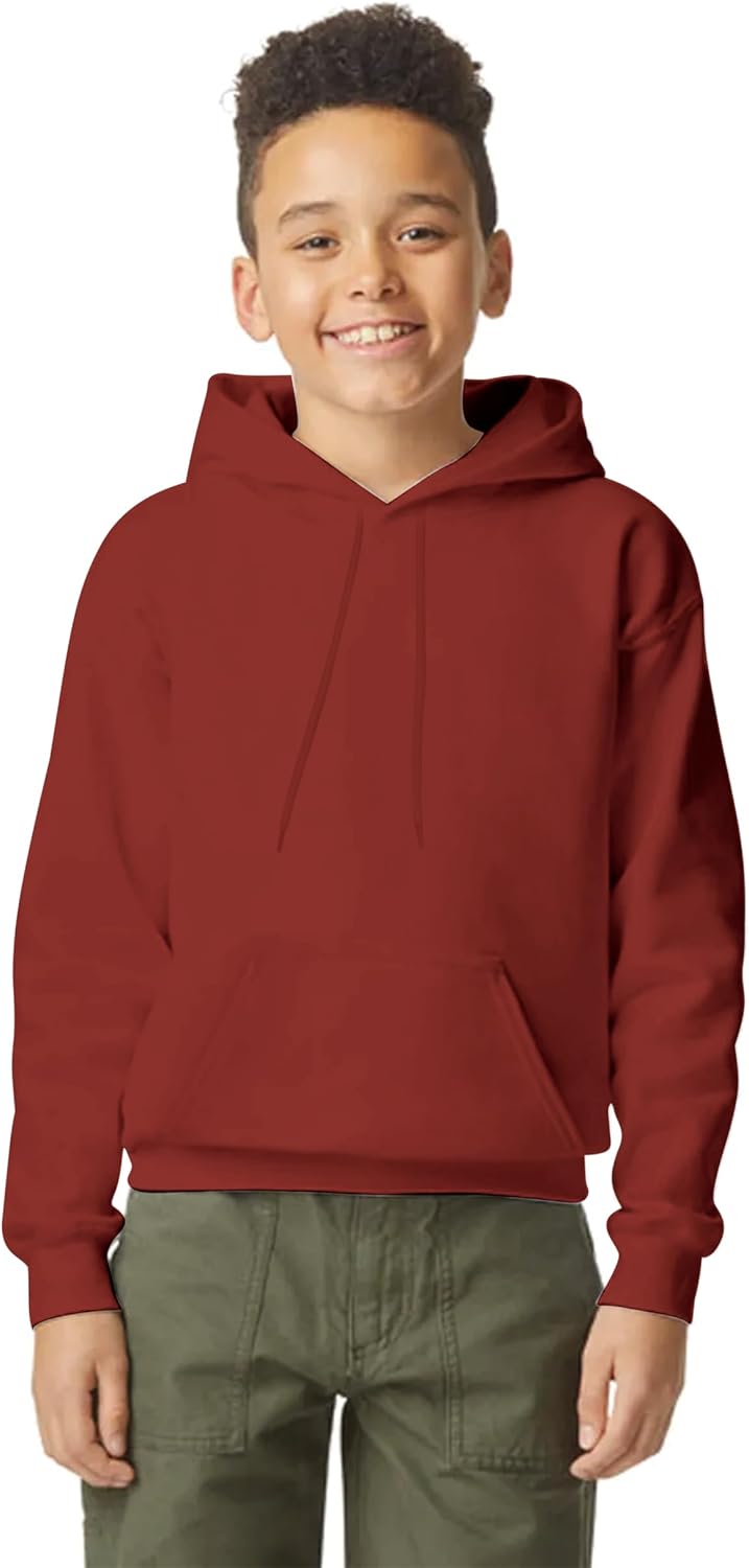 Yanek Plain Fleece Hoodie for Kids 300 GSM Soft & Cozy Warm Hooded for Boys & Girls,Outerwear,Ideal for School & Outdoor