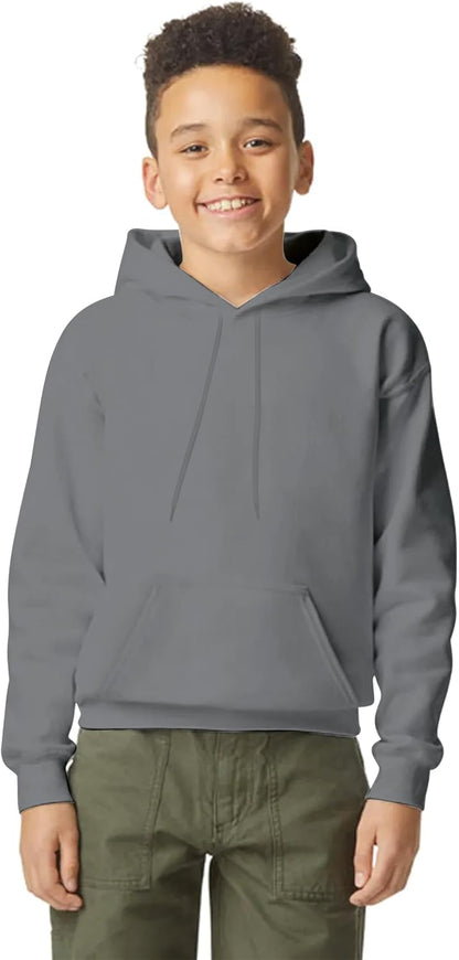 Yanek Plain Fleece Hoodie for Kids 300 GSM Soft & Cozy Warm Hooded for Boys & Girls,Outerwear,Ideal for School & Outdoor