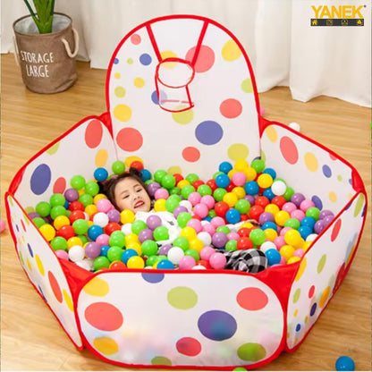 Yanek Ultimate Game Tent Pit Pool for Outdoor Fun – Multi-Use Playhouse with Built-In Pool, Perfect for Kids’ Backyard Play, Camping, and Family Gatherings