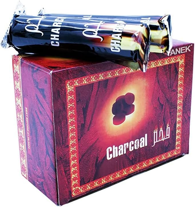 YANEK Magic Coal – 100 Pcs Charcoal Tablets (33mm) | For Shisha, Bakhour, BBQ & Outdoor Use | Wholesale BBQ Grills & Fuel UAE.