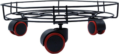 Yanek Rolling Potted Rack Planter for Outdoor Railing – Adjustable Gas Stand with Multi-Tier Design for Balcony, Patio, Deck, and Garden - Durable, Space-Saving Plant Holder for Flowers and Herbs