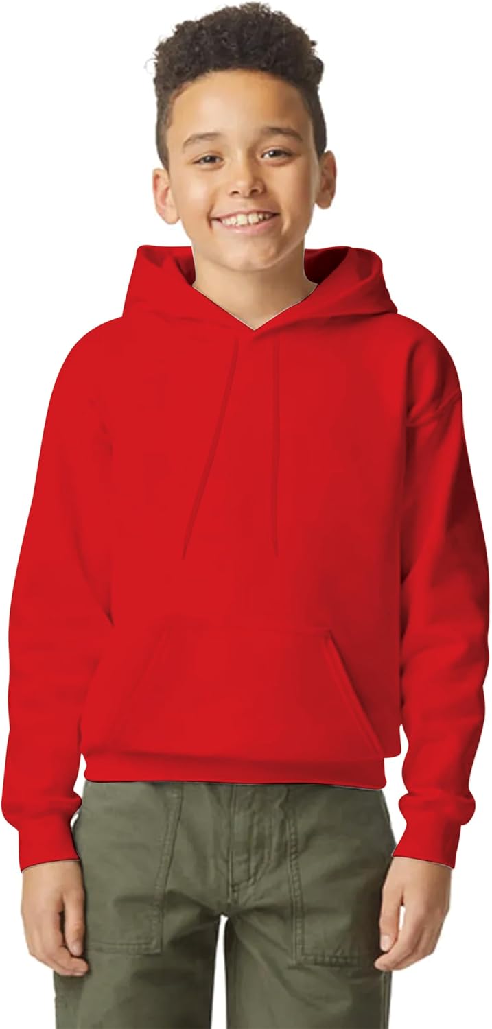 Yanek Plain Fleece Hoodie for Kids 300 GSM Soft & Cozy Warm Hooded for Boys & Girls,Outerwear,Ideal for School & Outdoor