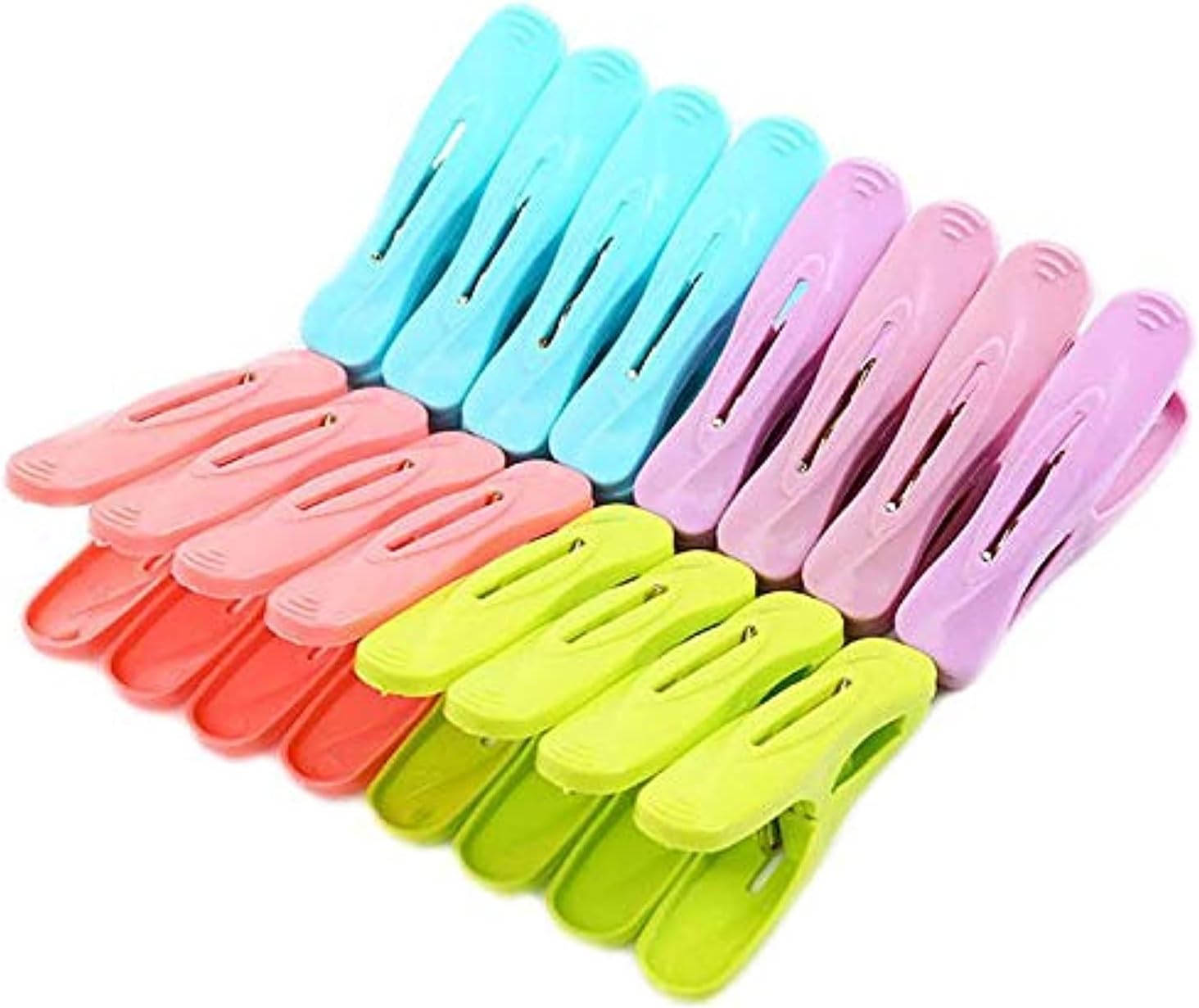 YANEK Plastic Windbreak Clips Fashion Clothes Pegs - 20 Pieces/ Set