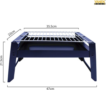 YANEK Portable BBQ Grill – Foldable Stainless Steel Barbecue Pit with Handle | For Camping, Picnic & Outdoor Cooking | Wholesale BBQ Grills UAE.