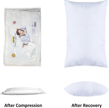 YANEK Ultra Soft Breathable Down Alternative Pillows Princess Press Bed Pillow Super Soft Microfiber Filling Soft & Comfortable, For Neck and Shoulder Support (1, 50cm x 70cm 500g).
