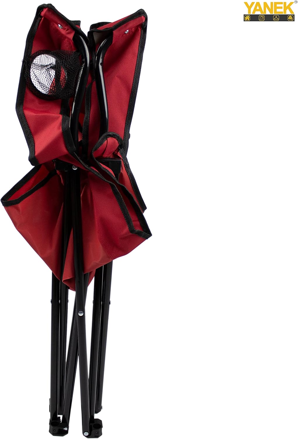 YANEK Folding Camping Chair with Cup Holder – Portable Outdoor Beach Chair with Carry Bag (Green) | BBQ, Camping & Picnic | Wholesale Camping Gear UAE.