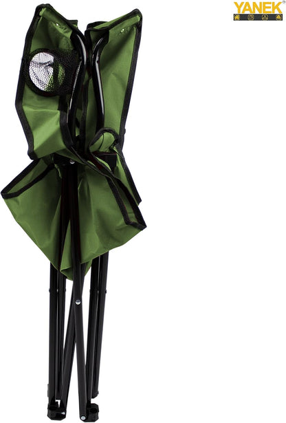 YANEK Folding Camping Chair with Cup Holder – Portable Outdoor Beach Chair with Carry Bag (Green) | BBQ, Camping & Picnic | Wholesale Camping Gear UAE.