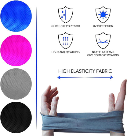 YANEK Headband – Unisex Sweatband with Anti-Odour & Non-Slip Grip | For Workout, Gym & Sports | Pack of 4 | Wholesale Sports Goods UAE.