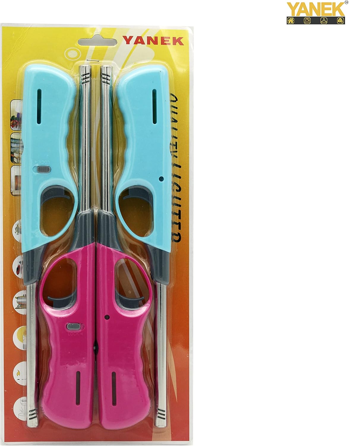 YANEK Gas Lighter – Refillable Butane Lighter (Pack of 4) | For Kitchen, BBQ & Camping | Wholesale BBQ Grills & Fuel UAE.