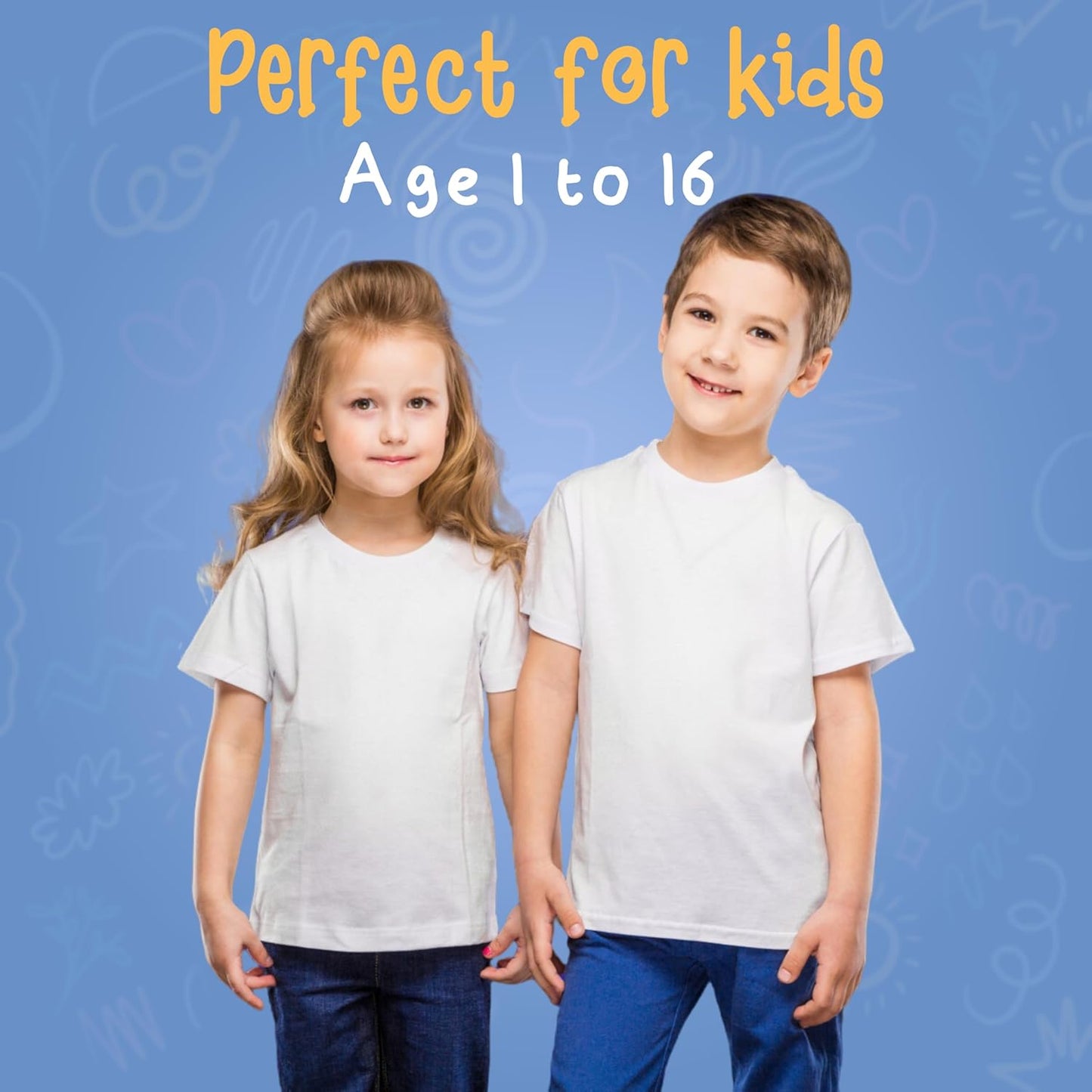 Yanek Cotton Short Sleeve Versatile Round Neck T-shirt for Boys and Girls - Plain, Perfect Comfortable Tee for School, Play, and Casual Wear