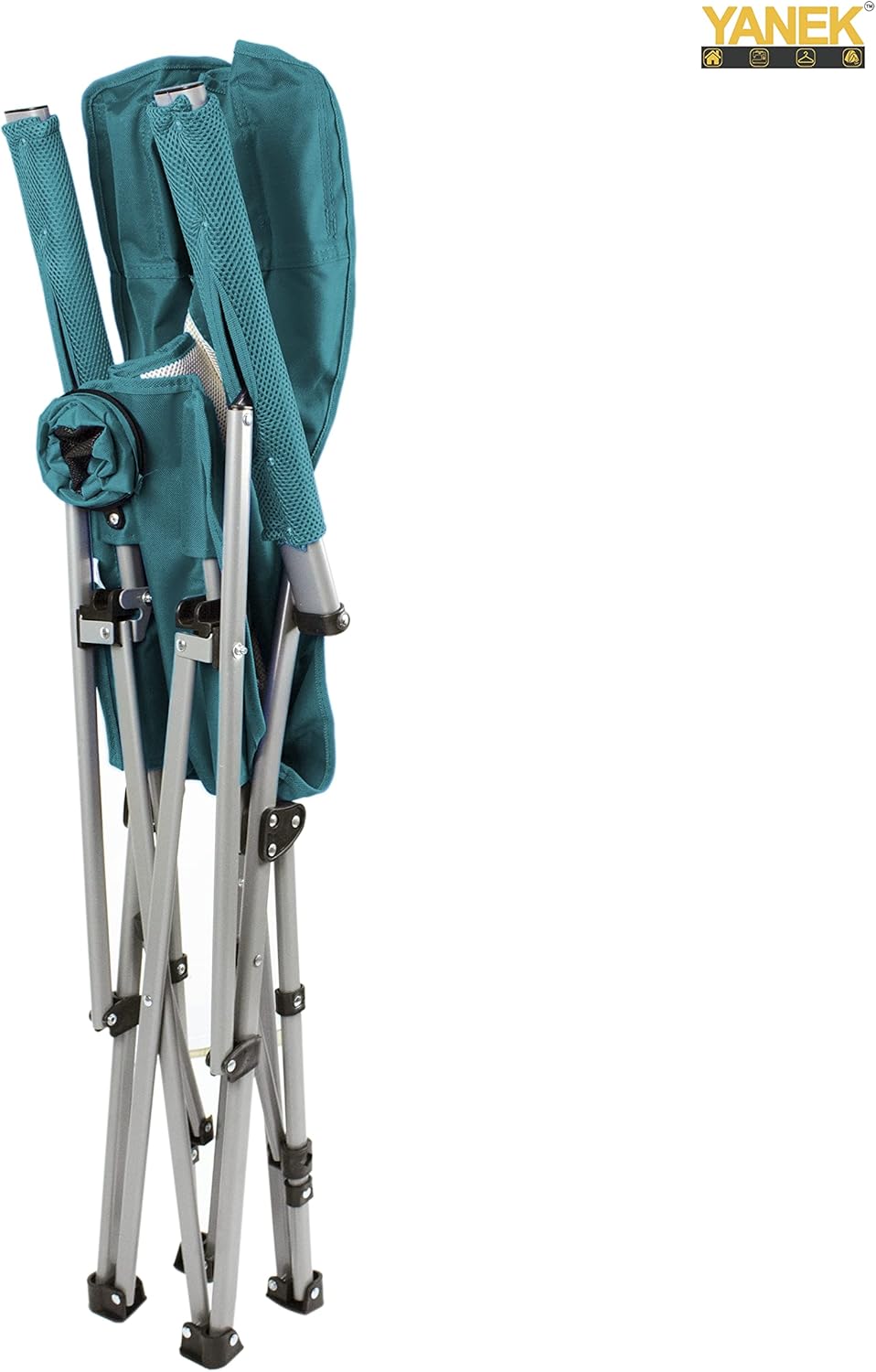 YANEK Foldable Heavy-Duty Camping Chair with Cup Holder – Portable Outdoor Chair with Carry Bag (Burgundy) | BBQ, Fishing & Beach | Wholesale Outdoor Equipment UAE.