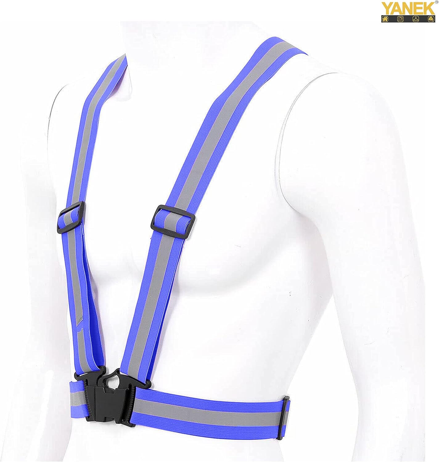 YANEK Reflective Safety Vest Belt – Adjustable High Visibility Strap for Running, Cycling, Walking & Outdoor Safety | Neon Green | Wholesale Sports Goods UAE.