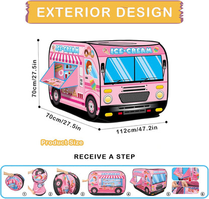 YANEK Kids Play Tent – School Bus | Foldable Indoor & Outdoor Tent with Carry Bag | Wholesale Camping Gear UAE.