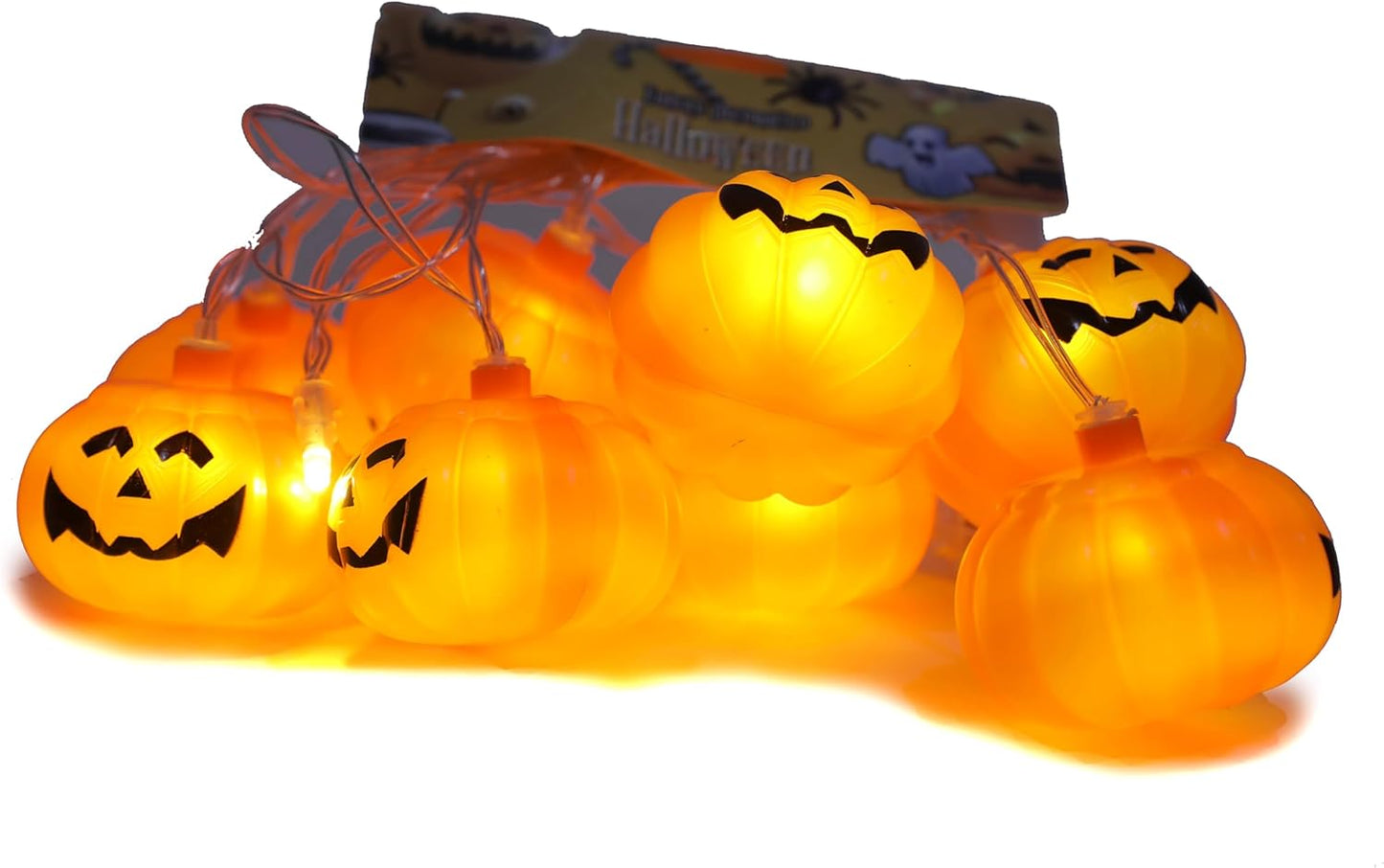 Yanek Halloween Pumpkin LED Lights 10-Piece Set